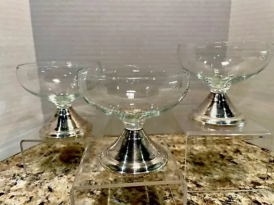 Vintage Lot Of 3 Duchin Creation Sterling Silver Weighted Glass Cups • $38