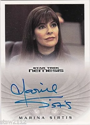 Star Trek Nemesis Movie Na10 Marina Sirtis Counselor Deanna Troi Autograph • $69.99