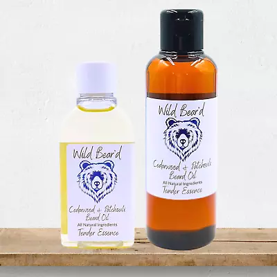 Cedarwood & Patchouli Beard Oil 100% Natural Facial Hair Grooming Oil Men's Gift • £6.99