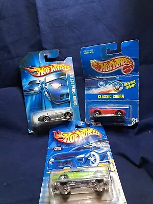 Hot Wheels 3 Car Lot 1991 2000 2006 Sealed Blister Pack Shelby Cobra Mustang  • $11.95