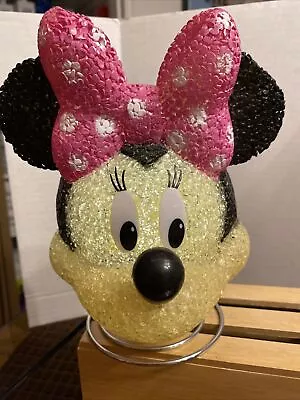 Vintage Disney Minnie Mouse Eva Lamp Night Light With Pink Bow • $21