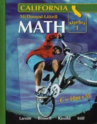 McDougal Littell Middle School Math California: Algebra 1 Student Editio - GOOD • $9.17