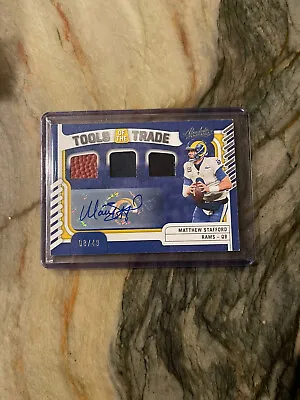 2022 Absolute Matthew Stafford Tools Of The Trade Triple Patch Auto /49 Rams 🔥 • $149.99