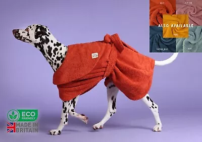 UK Made Dog Bathrobe Towel Bath Robe Pet Super Absorbent Drying Coat XS-XL • £35