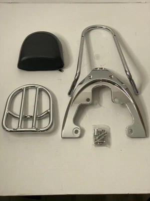 $95 • Buy Sissy Bar Backrest Luggage Rack Baseplate Fit For Harley V-Rod Night Rod 2007-11