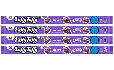 4x Laffy Taffy Grape Flavour Ropes American Sweets 22.9g Formally Wonka  • £5.99