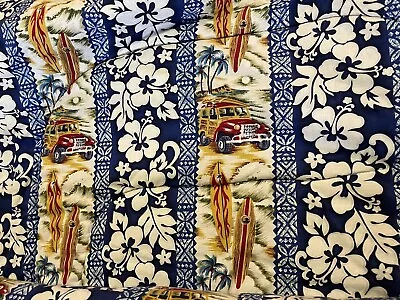 Dean Miller Surf Vintage Hawiian Twin Comforter Quilt Two Sided 1 Piece • $22