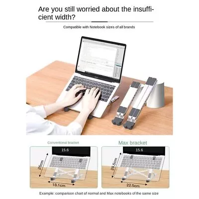 Black Tablet Laptop Stand For For Mac-Book Pro Air Lenovo Dell HP Home • $24.94