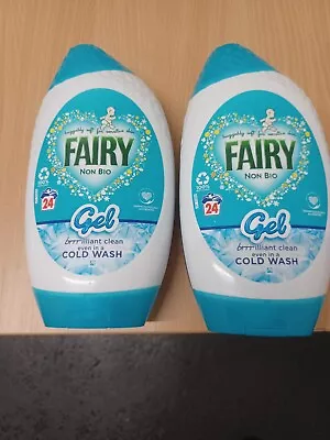 Fairy Non Bio  For Sensitive  Skin Washing Liquid  Gel 24 Wash 840ml X 2 • £16