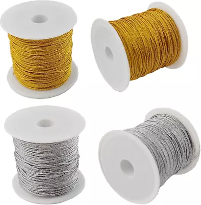 4 Rolls 1 Mm Metallic Cord Tinsel String Craft Making Cord 87.5Yards 1N • $23.99