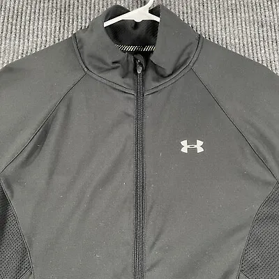 Under Armour Mens XL Black Long Sleeve Full Zip Semi-Fitted All Seasons Jacket • $22.49