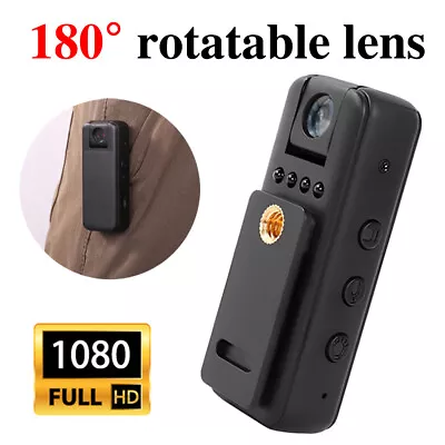 1080P HD Camcorder Mini Police Body Camera 180° Video DVR IR Night Cam 5 Hours • $17.28