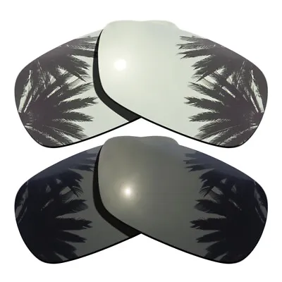 Black&Silver Mirrored Polarized Replacement Lenses For-Oakley Crosshair 2.0 • $29.69