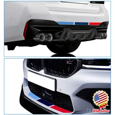 For BMW Universal M Performance Power Sport Front Rear Bumper 3D Decal Stickers • $8.99