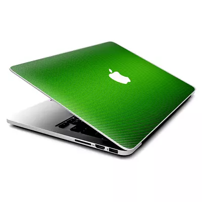 Skin Decals Wrap For MacBook Pro Retina 13  - Lime Green Carbon Fiber Look • $15.98