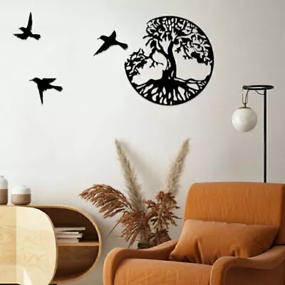 Hanging Metal Wall Art Home Tree Of Life Living Room Garden Sculpture Decor • $17.01