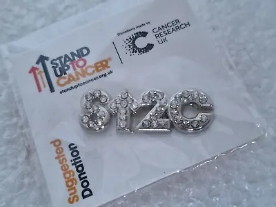 Cancer Research -STAND UP TO CANCER Diamante Stones SU2C PIN BADGE RARE NEW  • £6.90