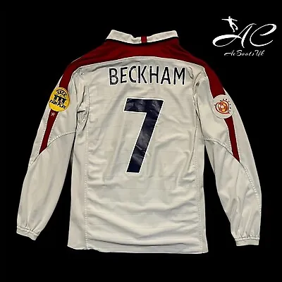 England Euro 2004 ‘Beckham 7’ Home Football Shirt Size Uk Medium • £149.99