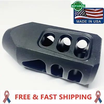 Muzzle Brake Tanker Style TPI 1/2x28 Or .223 5.56 .22LR  Aluminum • $26.99