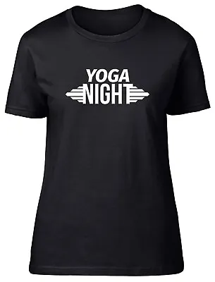 Yoga Night Fitted Womens Ladies T Shirt • £8.99