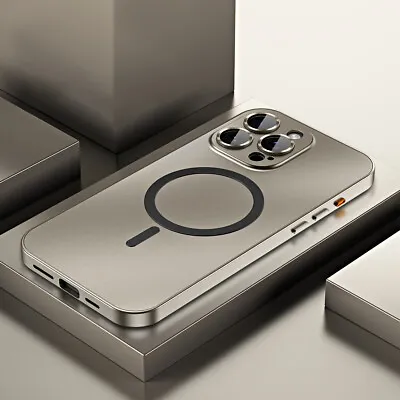 Alloy Aluminum Mag Safe Magnetic Case Glass Lens For IPhone 15 Pro Max 14 13 12  • $11.91