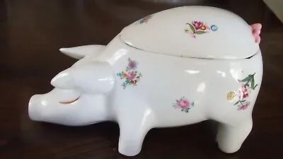 £28 • Buy Bovey Tracey  Pottery  Large  Lidded Pig  W Flower Design .. Wemyss Interest