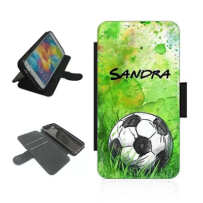 Football Phone Case Wallet Name For IPhone / For Samsung Flip Cover Personalised • £9.99