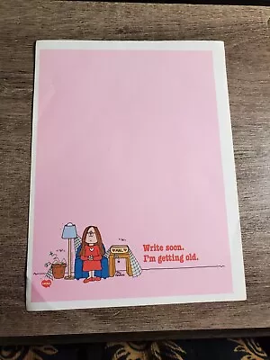 1 Sheet Of Vintage Cathy  Write Soon I'm Getting Old  Stationary. • $2