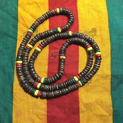 Reggae Bead Necklace Africa Rasta Reggae Rastafari Jamaica Bob 8 MM Beads 32   • $15.99