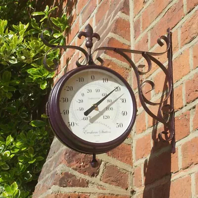 Smart Garden Larger Marylebone Station Wall Clock & Thermometer • £29.99