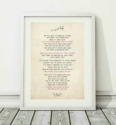 McFly - No Worries - Song Lyric Art Poster Print - Sizes A4 A3 • £28.95