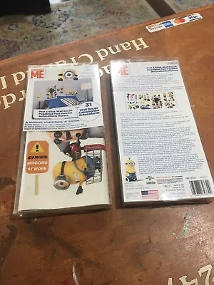 Lot Of 2 Packs-despicable Me Minions 31 Ct Wall Decals Nip • $29.99