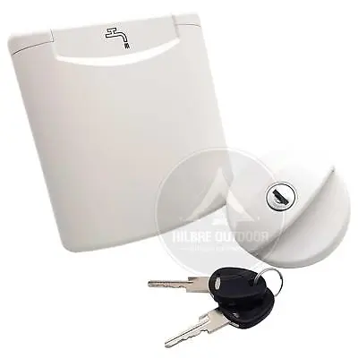 £28.90 • Buy Fawo Water Filler Door + Locking Cap Magnetic Lock Caravan Motorhome Inlet White