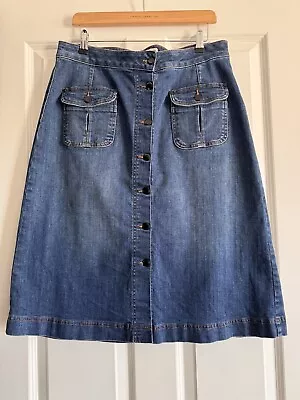M&S Denim Skirt .. Size 16  • £5