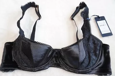 Fox And Royal CITY CHIC PLUS SIZE 12C-D Sylvie Bra Sexy Lingerie Black 1/4 Cup • $32.99