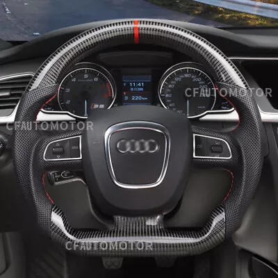 Real Carbon Fiber Sport Steering Wheel For AUDI 2008-2012 A4 B9 2008-2010 A5 • $399