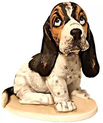 Vintage Porcelain 1983 Homco Basset Hound Sad Puppy Figurine • $12.97