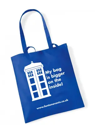 Doctor Who TARDIS Blue 'My Bag Is Bigger On The Inside!' Tote Bag • £6.99