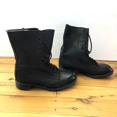 Vntg Pipe Band/Army Cadets Oliver Leather Lace Up Boots Men Aus 7 Black Combat • $75