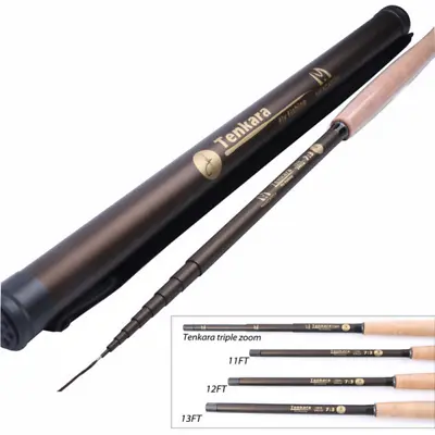 Tenkara Fly Rod 9/10/11/12/13FT Fly Fishing Rod 7:3 Action Telescoping Pole • $60