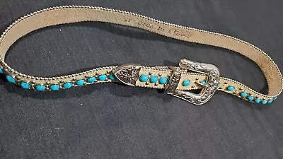 Bb Simon Belt Womens Stone Embellished Xxl Leather Belt • $97.50