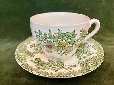 FOUR (4) Vintage Wedgwood KENT CUPS & SAUCERS Green Multi-color • $11.95