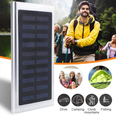 $14.89 • Buy 10000 MAh Solar Powered Charging Bank Power Bank Solar USB Dual Fast Portable AU