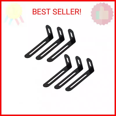 Dnyta 6 Pack Shelf Bracket L-Shape Corner Brace Adjustable L Brackets Adjustable • $11