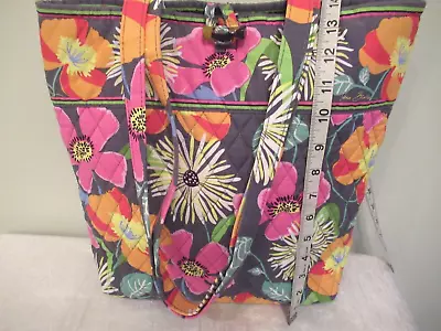 VERA BRADLEY JAZZY BLOOMS- LARGE- Toggle Tote Purse Shoulder Bag Bag- BEAUTIFUL! • $22