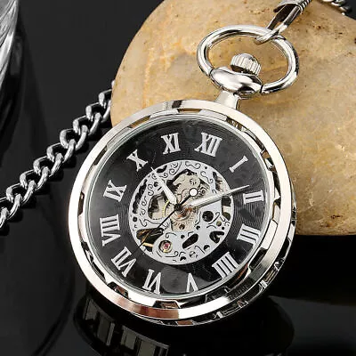 Antique London Pocket Fob Watches Hand Wind Skeleton Men Women Mechanical • $28.44