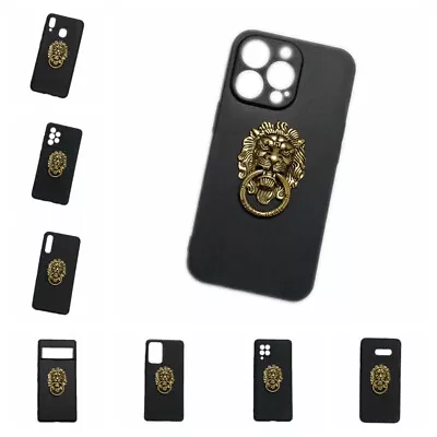 $4.98 • Buy For Phones 3D Metal Lion Head Finger Ring Stand Holder Soft TPU Skin Case Cover