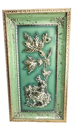 Four Seasons By MetalCraft=Vtg/MCM=Wall Art=1950=Shadow Box Style=Greek Goddess • $18