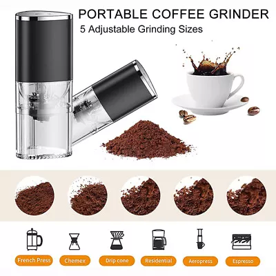 USB Electric Coffee Grinder Grinding Mill Bean Nut Spice Herbs Blender Machine • $29.99