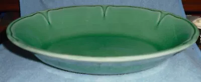 Vintage 1930's Green Petalware Oval Serving Bowl By Mt Clemens Pottery Co Lot B • $19.95